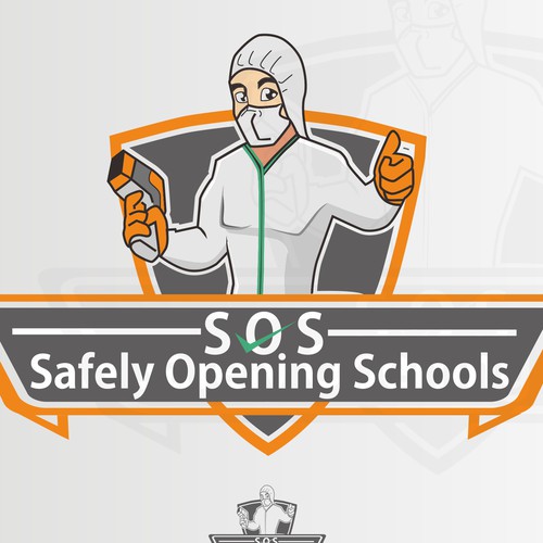 Logo for a group of Super Hero's working to get Kids back to school Design by wheelie99