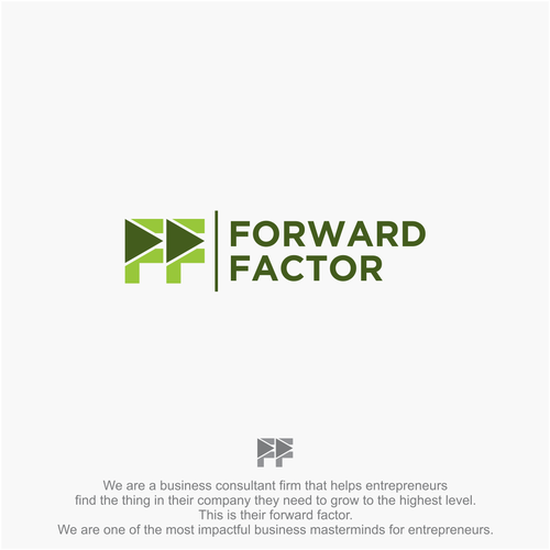 We need a powerful logo that represents forward movement for an entrepreneur mastermind Design by karahayon