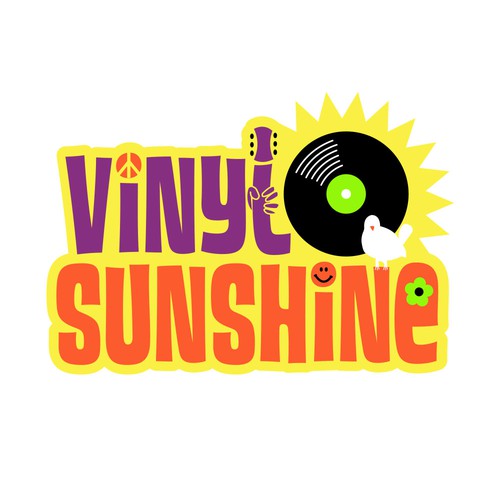 Vinyl Sunshine needs an uplifting retro, 60s/70s BAND logo Design by tgolub