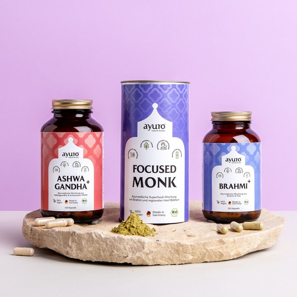 Design realizzato da Studio Obacht ✪ intitolato "Ayurvedic Branding"