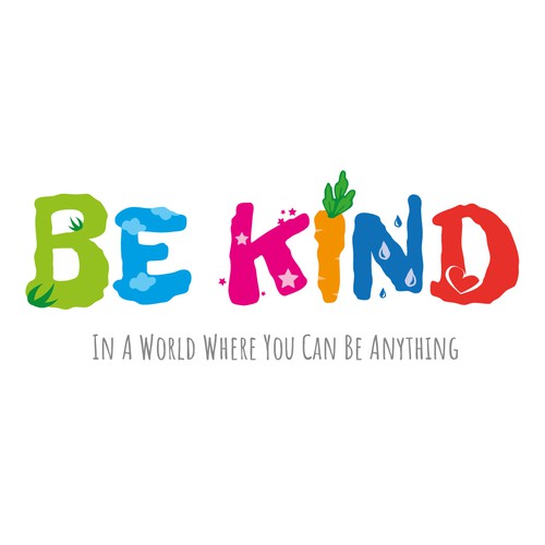 BE KIND Colorful Kids T-shirt Design Design by dy-design