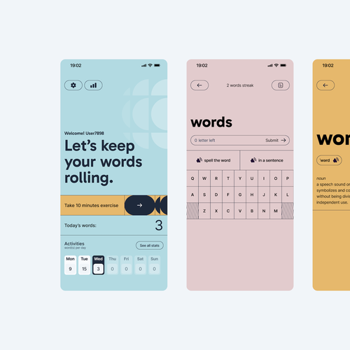 Designs | Need a bold typography-focused educational app design! | App ...
