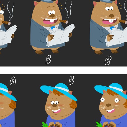 Create iconic, recognizable Wombat characters for gamer audience-ontwerp door Katonaqhari