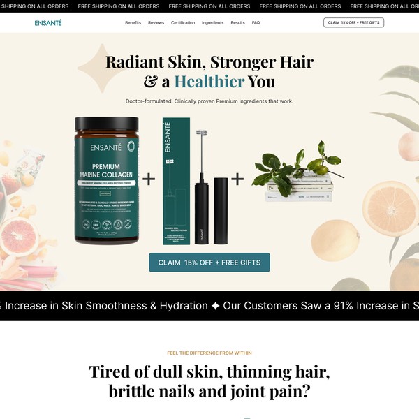 ENSANTÉ Landing Page