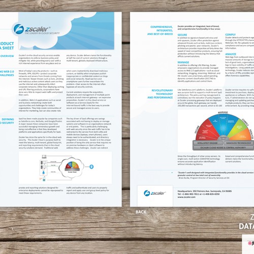 Data Sheet & PowerPoint Template Design | Print or packaging design contest