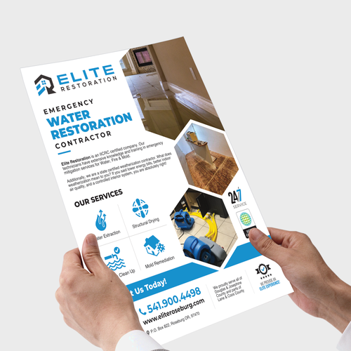 Emergency Water Restoration Flyer Design by Adi Azudin