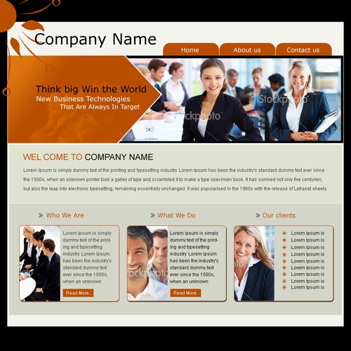 One page Website Templates Design by teertha
