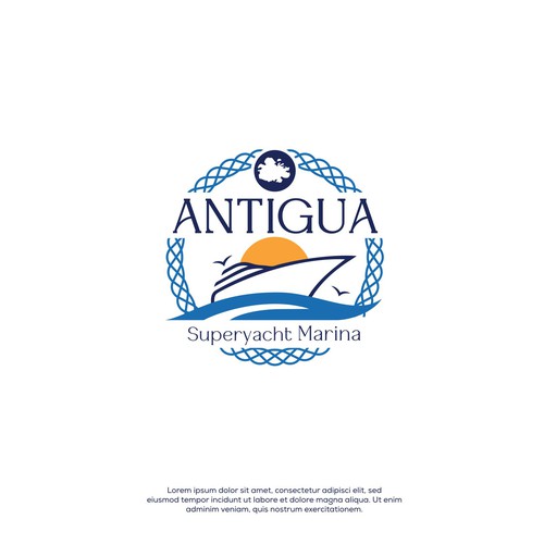 Logo for Antigua Superyacht Marina Design by Frutos Design