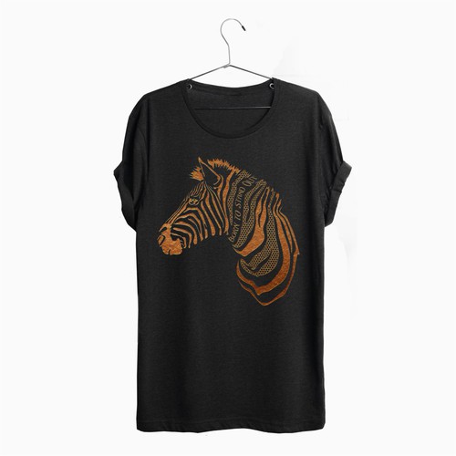 Classy Zebra t-shirt design for zoos / safari parks Design by Athar82