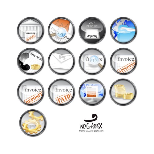 Help IPS Invoice Payment System with a new icon or button design Réalisé par NoGraphix