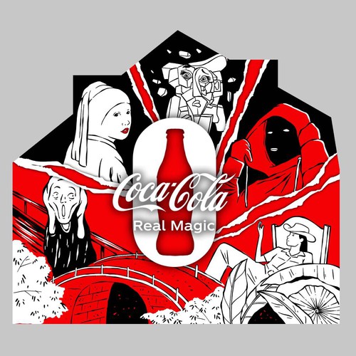 Artistic mural design for Coca-Cola Zero in Brussels Design von nearzoo