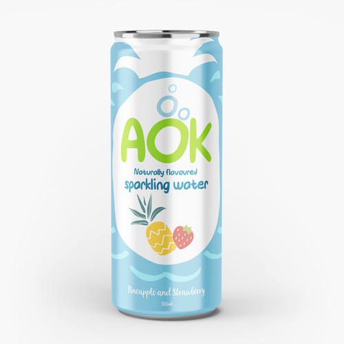 Flavoured sparkling water packaging design Design by VDB