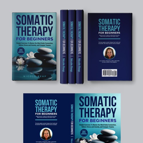 Design a book cover about Somatic Therapy for Beginners Design by ~99~