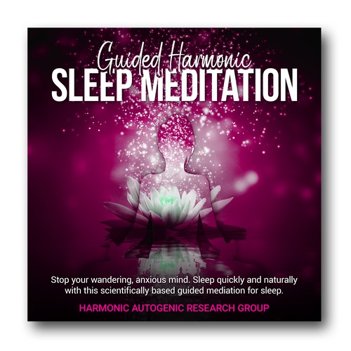 Design an abstract dark on dark sleep meditation book cover Design by The Cloud Digital