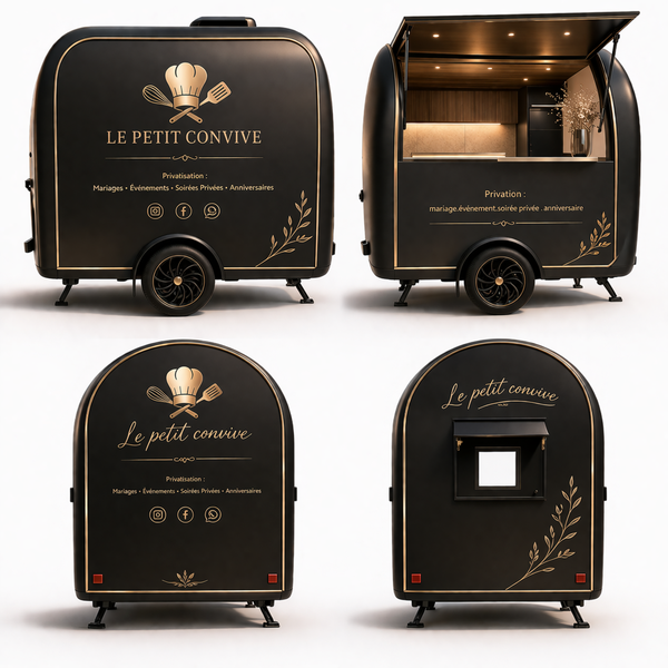 Design by ateliernova titled "Elegant Food Truck Wrap Design for Luxury Catering Brand"
