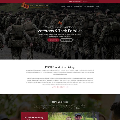 PPCLI Foundation website Design by OMGuys™