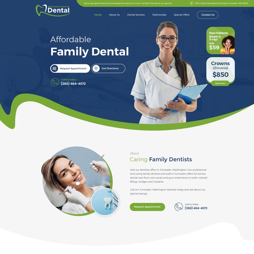 Dental office website needing a refresh/modern look