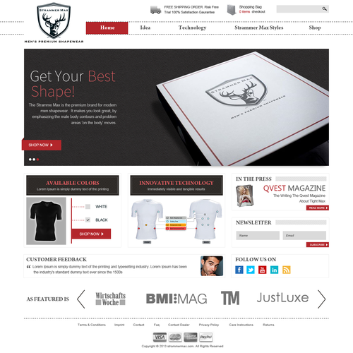 Web page design contest entry by Obizzy