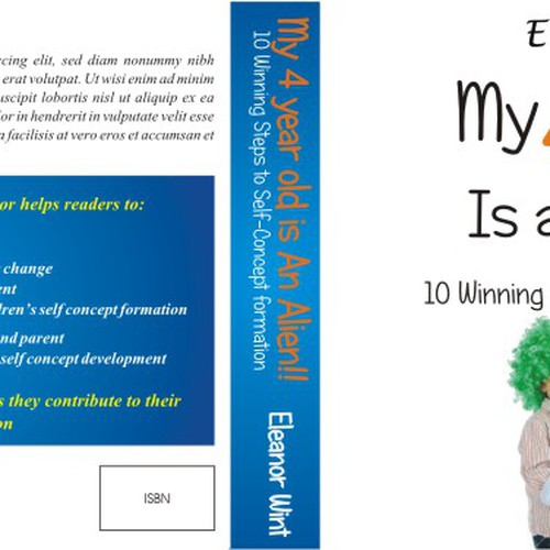 Create a book cover for "My 4 year old is An Alien!!" 10 Winning steps to Self-Concept formation Réalisé par allein