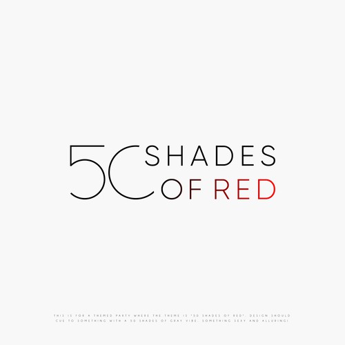 Logo for "50 Shades of Red" themed party Design by NouNouArt