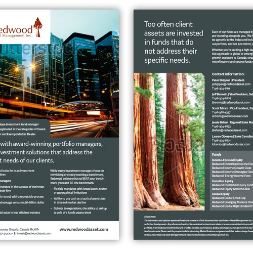 Designs | Create The Next Brochure Design For Redwood Asset Management ...