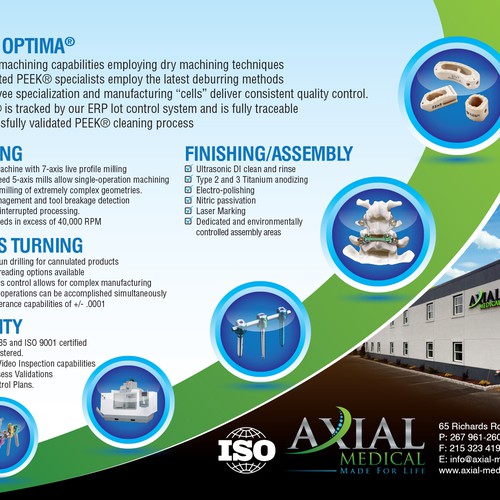 1-Page Medical Device Manufacturing Sell Sheet Design by @rt+de$ign