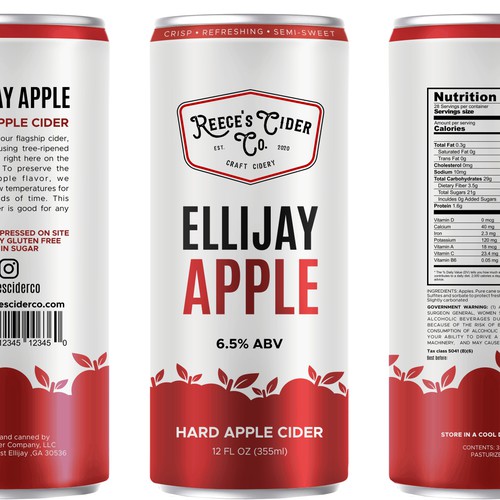 modern Hard apple cider can label Design by milten