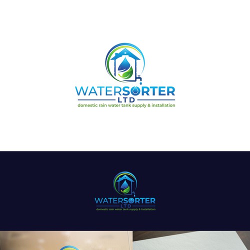 Design a catchy logo somehow detailing home rain water tank benefits. Design by prozper