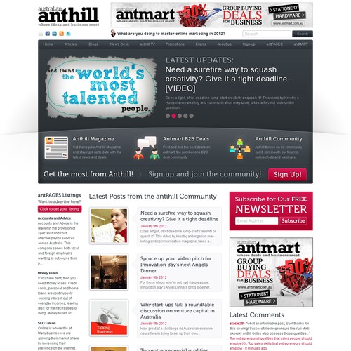 Anthill Online needs a new website design Réalisé par Phil Lyster