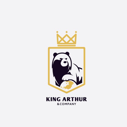 Need an iconic bear logo for King Arthur & Company. Design by axan