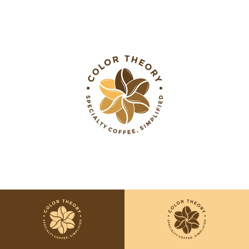 colorful logo  for a coffee company that uses colors to differentiate different coffees Design by Dendir