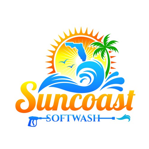 A logo for a softwash company that is appealing and inviting Design by Operation Design