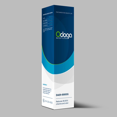 Looking for modern & luxurious redesign of water filter packaging Design by UniqueHub