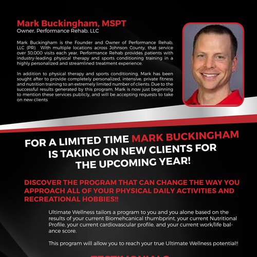 Upmarket, Modern, Personal Trainer Flyer Design for a Company by