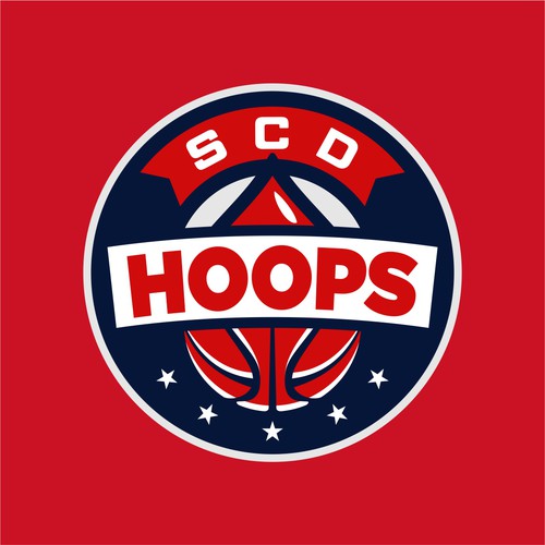 Basketball Logo for Team 'SCD Hoops' - Your Winning Logo Featured on Major Sports Network Design by HandriSid