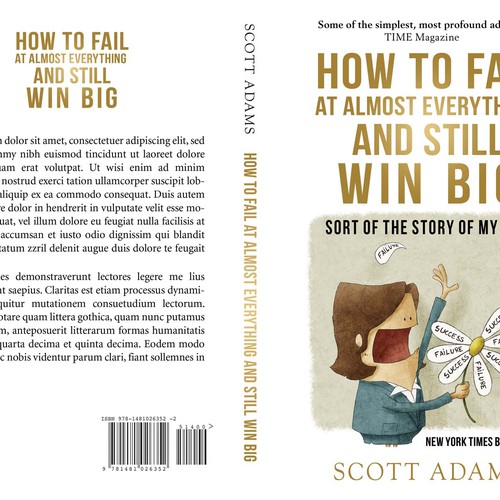 Author of Dilbert wants you to beat his book cover design Design by LilaM