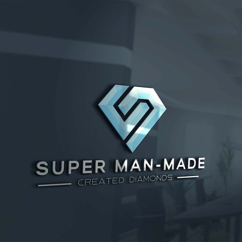 Strong & Simple design for our Super Man-Made Created Diamonds Design by ♛ clever studio ♛