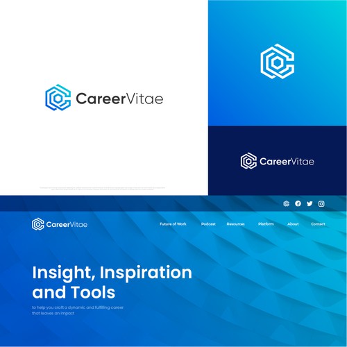 コンペ「Logo for new tech platform showcasing dynamic CVs」のデザイン by Syarif Maulanaさん 