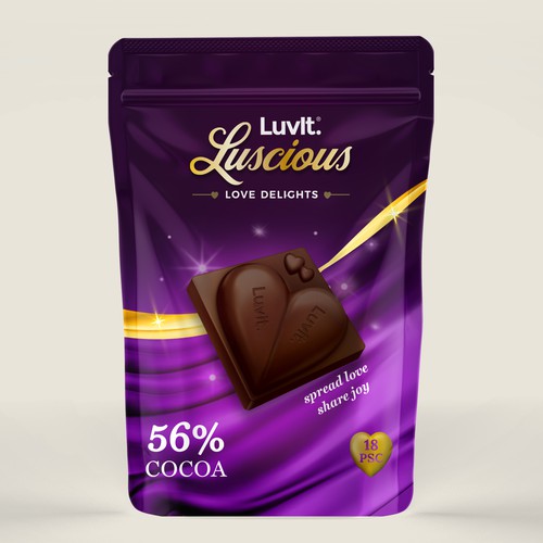 Design a standout label for a Premium Chocolate Homepack Design réalisé par Radmilica