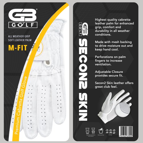 Create sleek golf glove packaging for Grip Boost Design by Localsdesign