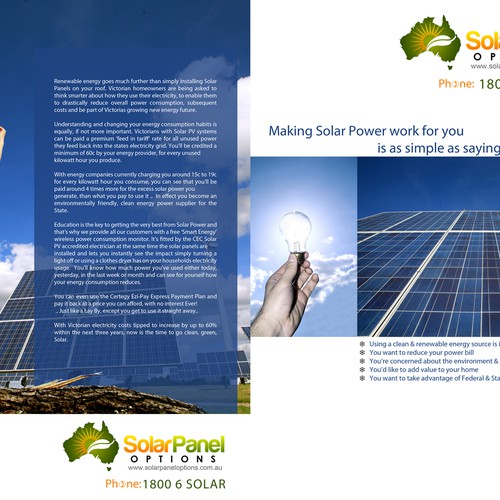 Solar Panel Options Brochure Design Design by maruthi achanta