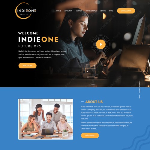 IndieOne Homepage Design by Irshad 786
