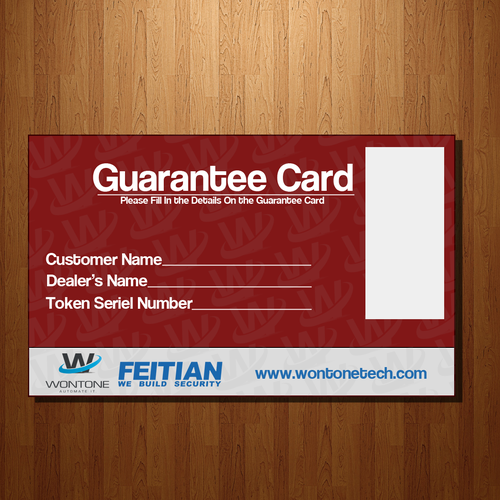 GUARANTY CARD