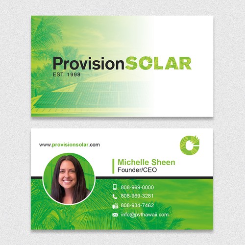 Solar Business Cards Design by larissajorge