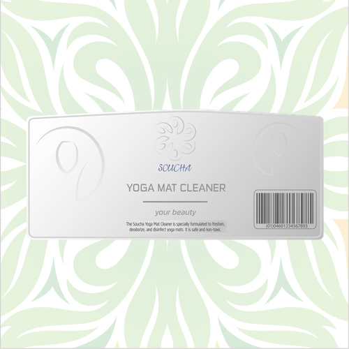 Design a Product Label for a Yoga Mat Cleaning Spray Product label