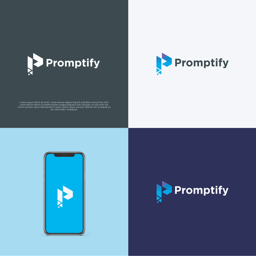 Modern, Simple and Sleek Logo for Promptify.com Design by brightshine