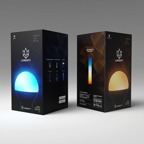 We need to create a sophisticated package for smart lamps. Design by leandropalencia84