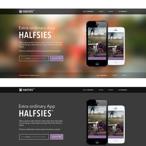 Simple, fun landing page for a simple, fun app Design von Phteven