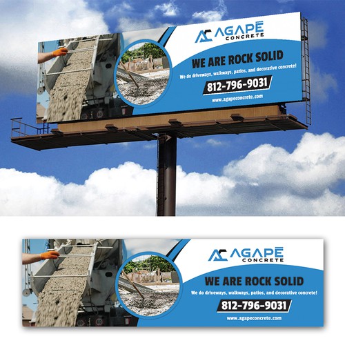 AN AMAZING CONCRETE COMPANY BILLBOARD NEEDED Aprox 14’ tall and 48’ wide Design by AsmaIT