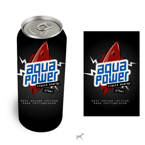AQUAPOWER ENERGY DRINKS Design by jon whelan